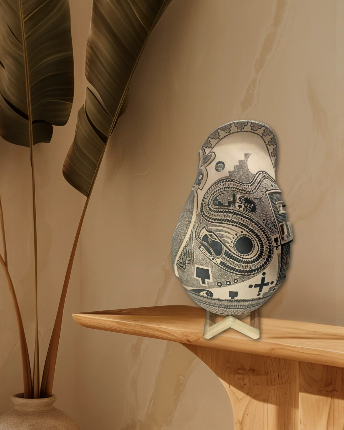 OLLA BLANCA CON DIBUJOS