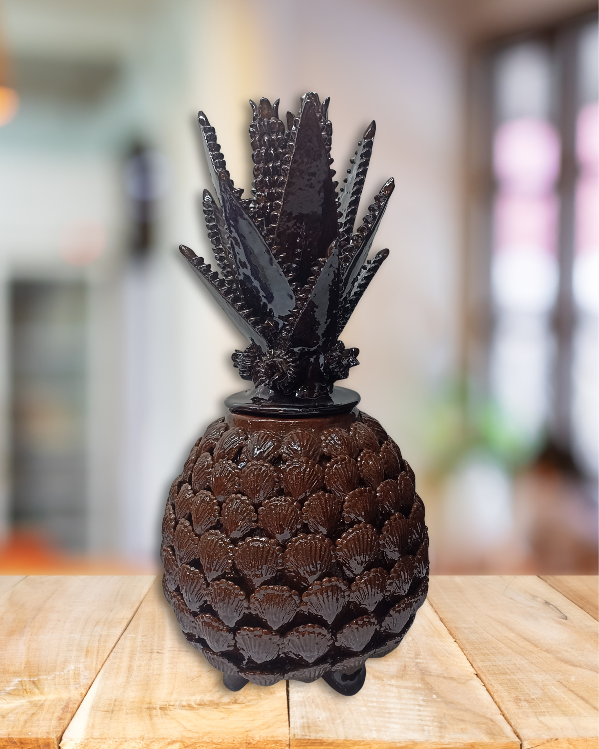 PIÑA BIZNAGA OCRE 35 CM