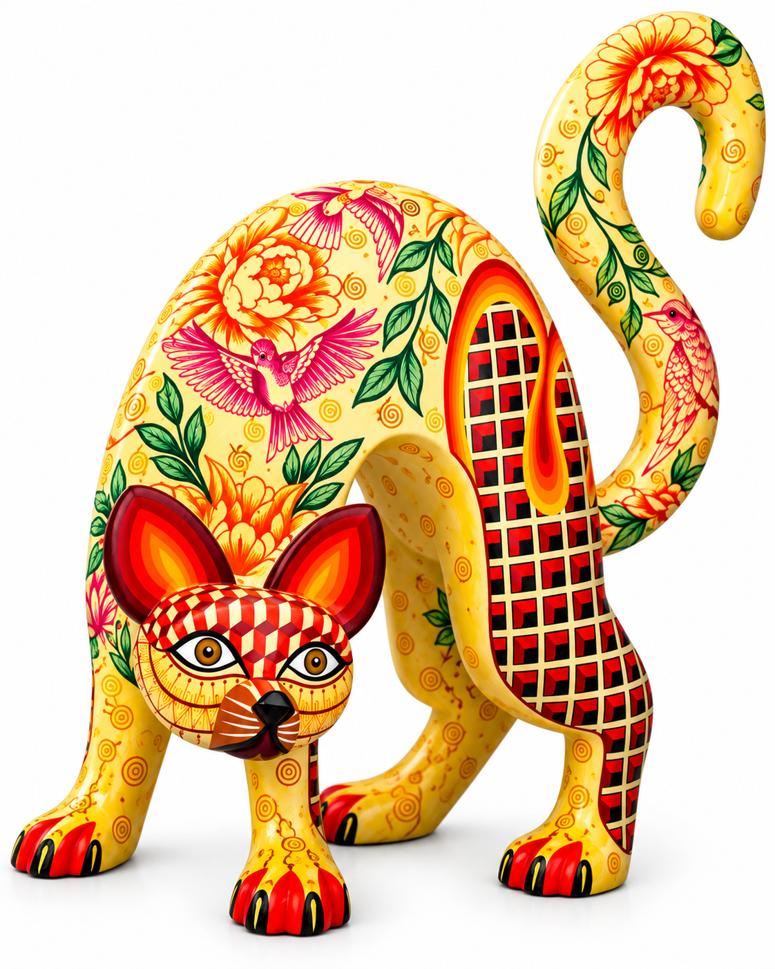 GATO AVES VOLANDO