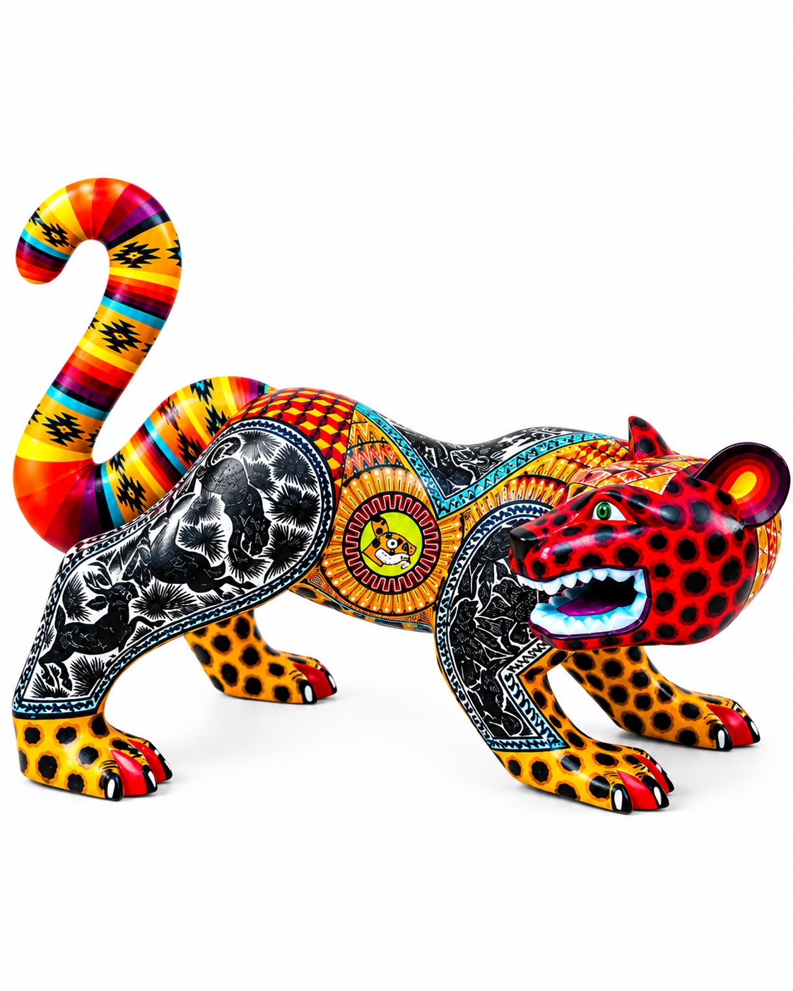 JAGUAR CON GRABADOS MOSTAZA