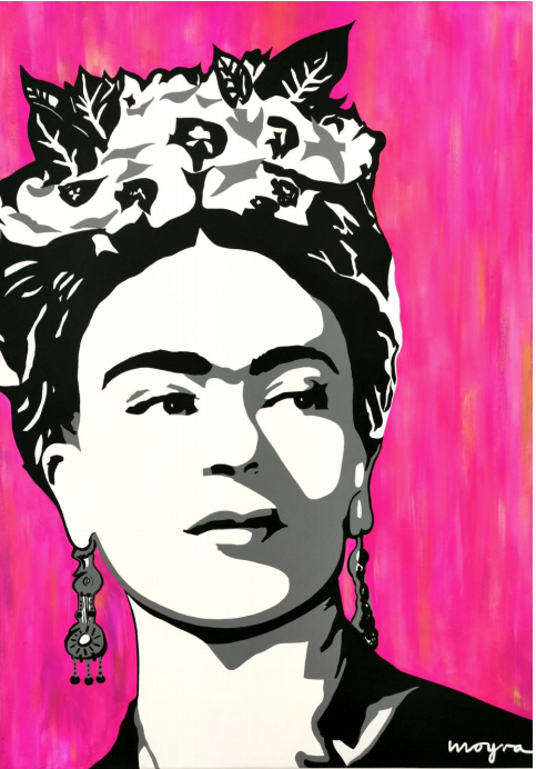 Frida # 9 Rosa Mexicano Serie Viva La Vida
