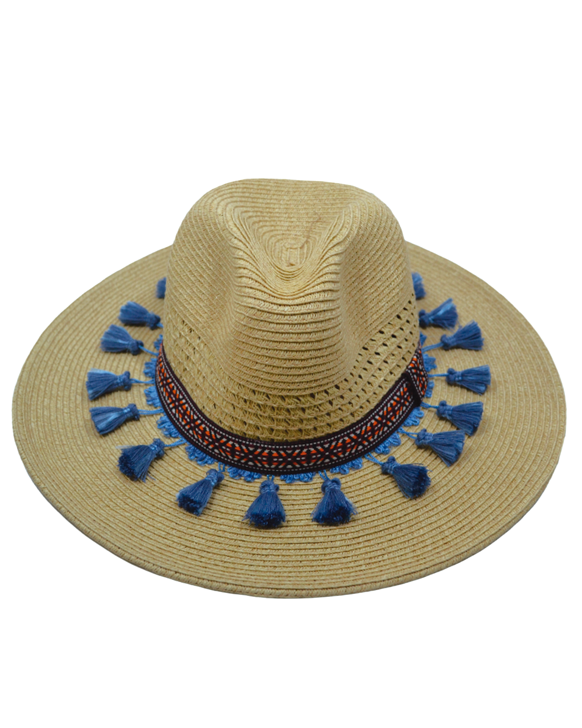 Sombrero Moka Azul suave marfil