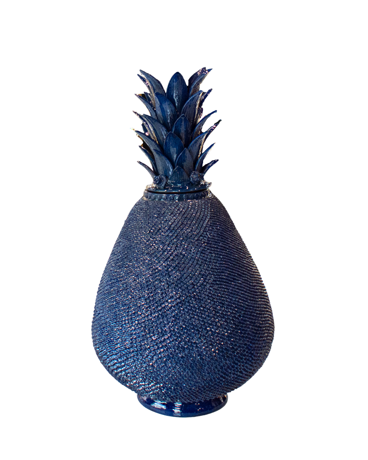 Barro vidriado - Piña grande de pico fino con base - Caracol Púrpura