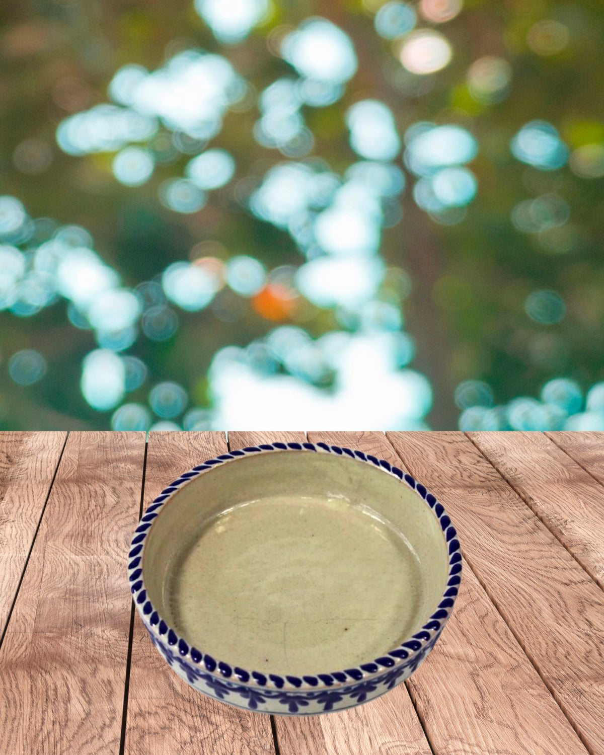 PLATO BASE PARA MACETA AZUL TRADICIONAL Caracol Púrpura